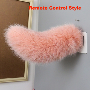 NOBLELUX Fluffy Remote Control Electric Bicycle Tail Realistic Rechargeable Car Electric Wagging Tail Cute Versatile Motorcycle Tail Ornament All Vehicles