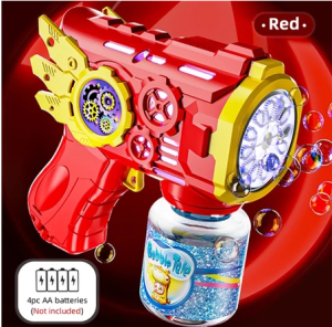 Childrens Bubble Gun Toy Leak proof Fully Automatic Handheld Bubble Machine Toy Outdoor Party Gift