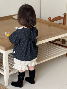 Girls summer thin clothing 2026 New summer clothing for babies Korean-style childrens summer outfit childrens lace shorts set