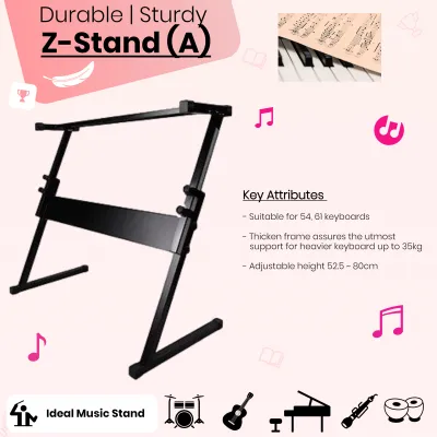 Keyboard Stand Height Adjustable Stand Electronic Keyboard Stand Z-Style Piano Keyboard Stand for 61/54 and 61/72/88 Keys Heavy Duty Music Stand Synthesizer Suitable for most major brands like Yamaha - KORG - Roland - Casio