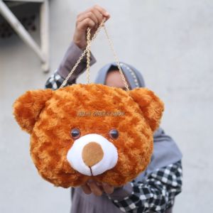 TAS BONEKA BEAR KEPALA KARAKTER TERLARIS BISA COD
