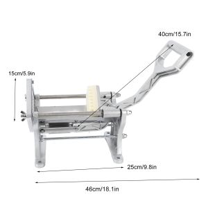 1Set Alat Mesin Pemotong Kentang Goreng Baja Tahan Karat Potato Cutter Komersial