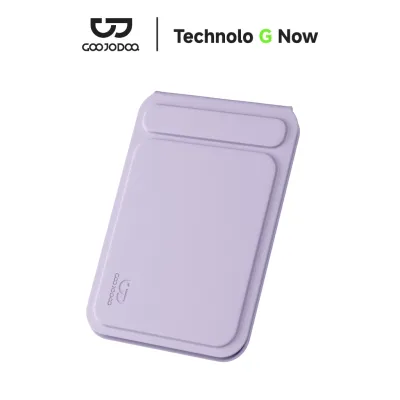 GOOJODOQ Magnetic Phone Stand Holder Mini Portable with Card Slot Ultra Thin Foldable Stable Support
