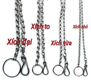 GIÁ XƯỞNG - dây xích gấp INOX cho chó mèo CÓ VÒNG CỔ CÓ CHỐNG XOẮN 4 kích cỡ giá RẺ NHẤT