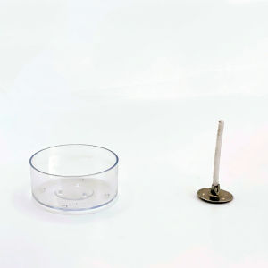 ถ้วยเทียนทีไลท์พลาสติกใส ถ้วยเทียนใส ถ้วยใสทรงกลม Tealight cup  ราคาถูก เเพค(10ชิ้น)