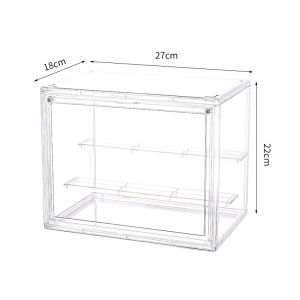 【24H SHIP】Full Acrylic Big Display Box Bag Popmart Figurine Labubu Zimomo Cosmetic Storage Organizer Stacking Shoe Box