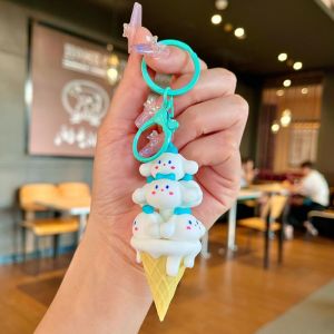 Cute Cartoon Sanrio Kuromi Mymelody Pendant Keychain Holder Key Chain Car Keyring Mobile Phone Bag Hanging Jewelry Kids Gifts