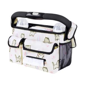 Multifunctional Strollers Hanging Bag with Interconnectable Handle Water Resistant Interior Organizer for Travel Needs