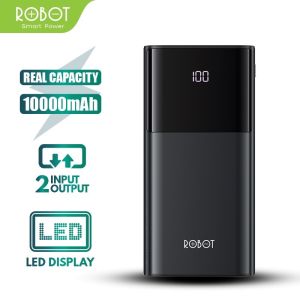 pawer beng 600000 mah | powerbank robot 500000 mah | powerbankrobot1000000mah | Power Bank | ROBOT Power Bank RT190S Powerbank 10000mAh With LED Dual Input and Output Port Type C & Micro Garansi Original Resmi