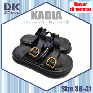DK Shoes - Kadia 521 36-41 Sandal Selop Tebal Wedges Wanita Gesper Ban 2