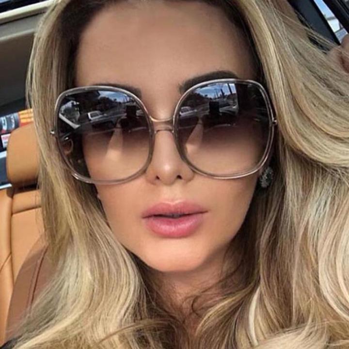 Plastic Classic Vintage Sunglasses Women Oversized Round Frame Luxury Brand  Designer Female Glasses Big Shades Lazada PH