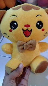 Boneka kucing mini kuning cantik