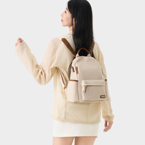 MOYYI Women Backpack School With Double Layer Laptop Compartment Splash Waterproof Fabric for Travel Casual Commuter