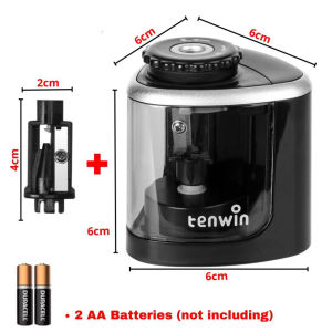 Rautan Pensil Listrik Otomatis Manual Baterai  Elektrik Portebel Pencil Sharpener  Rotary Pensil 6-8mm Untuk Alat Tulis Sekolah Kantor ptt