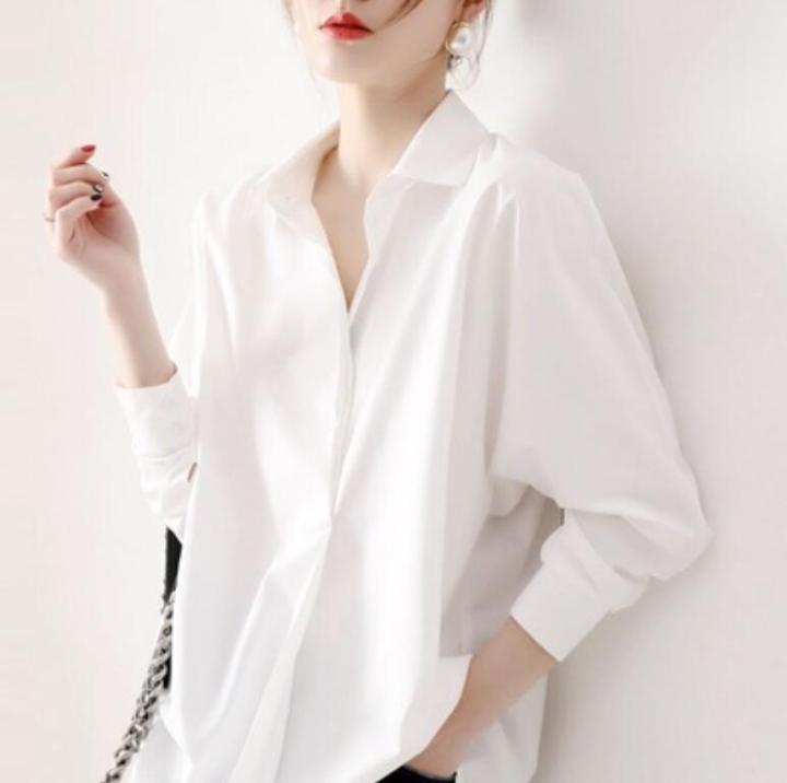 Oversized Shirts and Blouses Korean Fashion Women 2023 Spring Summer Loose  Long Sleeve White Shirts Women Casual Midi Blouse - AliExpress