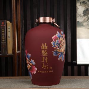 Bình đựng rượυ gốm sứ men lì cao cấp thể tích 1.5l 3l 5l tặng đế gỗ