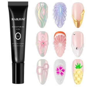 Gel tạo hình 3D RARJSM dùng cho trang trí móng tay keo dán đá trang trí móng tay gel tạo hình 3D sơn gel trong suốt dùng để vẽ tạo hình và trang trí móng tay cần dùng đèn UV/LED để làm khô dùng cho trang trí móng tay và thiết kế móng.