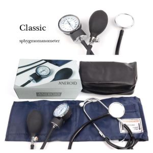 {NEW} Manual Arm Sphygmomanometer Blood Pressure Gauge with Stethoscope Monitor Device Set