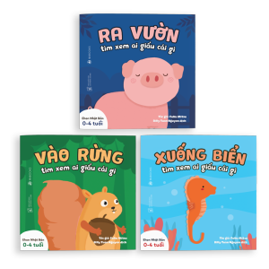 Sách Ehon Ai giấu cái gì - Bộ 3 cuốn - Dành cho trẻ từ 0 - 4 tuổi