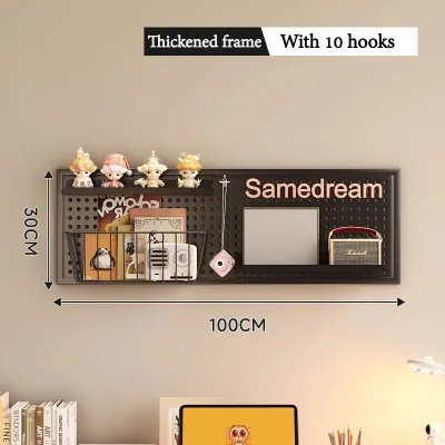 Wall-mounted metal pegboard 120x50cm for supermarket snack shelf toy hardware storage display shelf