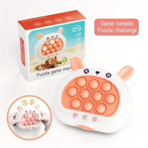 Cute Childrens Toys Handheld Speed-Push Game Console Educational Game with Music Parent-Child Interactive Battle Pass