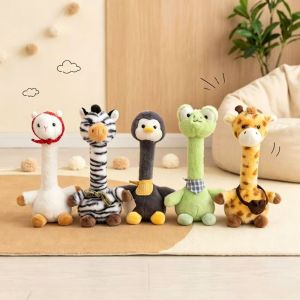 HAF0083 Frog Giraffe Plush Toy Simulation Alpaca Stuffed Penguin Doll Boys Girls Room Decor Stuffed Animals Dolls Home Ornament