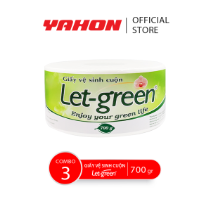 Combo Giấy Vệ Sinh Cuộn LET-GREEN 10x20 700 G/Cuộn