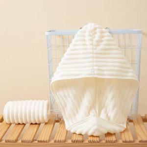 Coral Fleece Bath Towel Dry Hair Cap Thicker Influencer No Lint Loss Absorb Water Than PureCotton