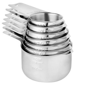 ZYJC SHOP 7/15/16Pcs Chuyên nghiệp Cốc đo inox 304 Chính xác Tấm vảy Dụng cụ đo lường nhà bếp Thuận tiện Tấm cân Bộ cốc và thìa đo lường Nấu ăn