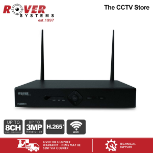 Rover Systems 8 Channel Wireless WiFi NVR Network Video Recorder for Rover Smart WiFi Home Wireless IP CCTV Camera