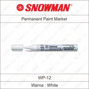 Spidol Permanen Snowman GP-12 SP-12 WP-12 Permanent Paint Marker Gold Silver White Per Pcs