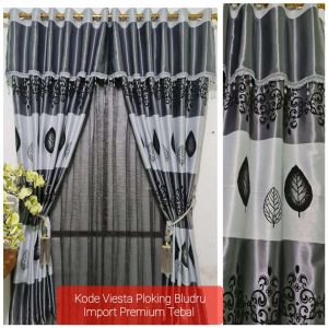 Gorden Pintu/Gorden jendela Floxing poni motip timbul / Gorden terbaru / Gorden Murah / Gorden poni gabung