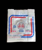 ถุงหิ้ว 100ใบ ตราปู เนื้อHDT เกรด A บางเหนียว
