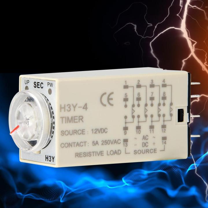 H3Y-4 Time Relay Pointer Control Power on Delay Timer 14-Pin 12VDC | Lazada