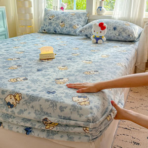 Milk Velvet Printed Sheets Small Fresh Cute Bed Sheets cadar