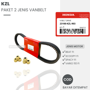 (KZL) PAKET 2 JENIS VANBELT + ROLLER BEAT FI SCOOPY FI SPACY FI VARIO 110 FI/ PAKET HEMAT/ KZL