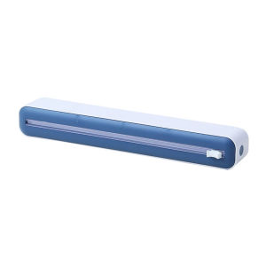 Wall Mounted Suction Cling Film Dispenser Cutter Aluminum Foil Slider Cutter Saran Plastic Wrap Dispenser Kitchen Accessories Plastic Film and desktop Disposable plastic wrap cutter Refillable Foil Film Food Packaging Cling Film Cutting Machine