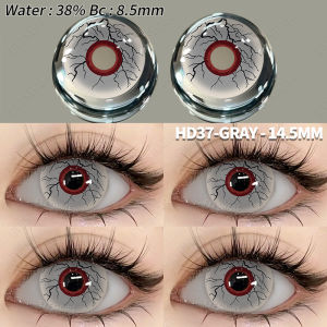 【Eyecolor lens】ANIME SOFT CONTACT LENS COSPLAY CRAZY LENSA14.5MM LENSA merah/biru/ungu/kuning/hijau/abu-abu