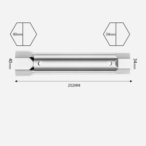 Shower Valve Socket Wrench Plumber Socket Wrench 23-27mm 34-40mm Double-Ended Tubular Spanner Tap Installation Wrench