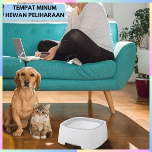 FAST DELIVERY WHBL Tempat Minum Hewan Kucing dan Anjing Anti Splash Pet Water Bowl Non Slip 1.5L