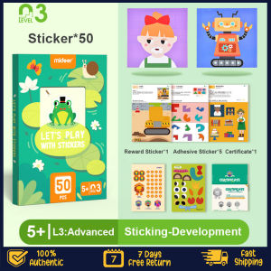 Mideer Kids Origami Fun Activities 50pcs (Folding Paper Cutting Stickering)