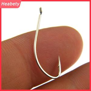Heabety 100pcs đóng hộp trắng Fox móc thép gai bạc carbon cao thép cho pelteobagrus fulvidraco và cá hồng câu cá