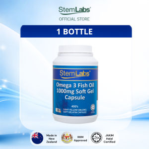 StemLabs  3 Fish Oil 1000mg 400 Capsules  EPA DHA  Heart in Eye Joint Health [JAKIM Halal  KKM Approved]
