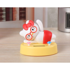 Pajangan Solar Kucing Hoki Tidur Pajangan Solar Dashboard Model Olahraga Yoga