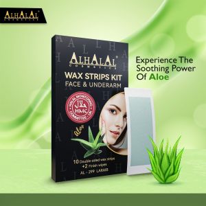 ALHALAL COSMETICS ALOE VERA LARAIB FACE & UNDERARM WAX STRIP AL-299