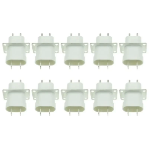 10 PCS 4 Filament Pin Sockets Microwave Oven Magnetron Plug Socket Connectors Essential Replacement for Microwave Oven