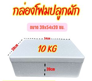 กล่องโฟม กล่องโฟมปลูกผัก มือ1 กล่องปลูกผักไฮโดรโปนิกส์ กล่องกุ้ง 10 กิโลกรัม