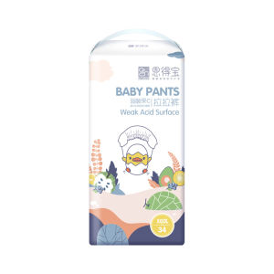 Endebao XXXXXL Diaper Pants 5XL 34Pcs Suit 24to36kg Fruit Series Weak Acid for Sensitive Baby