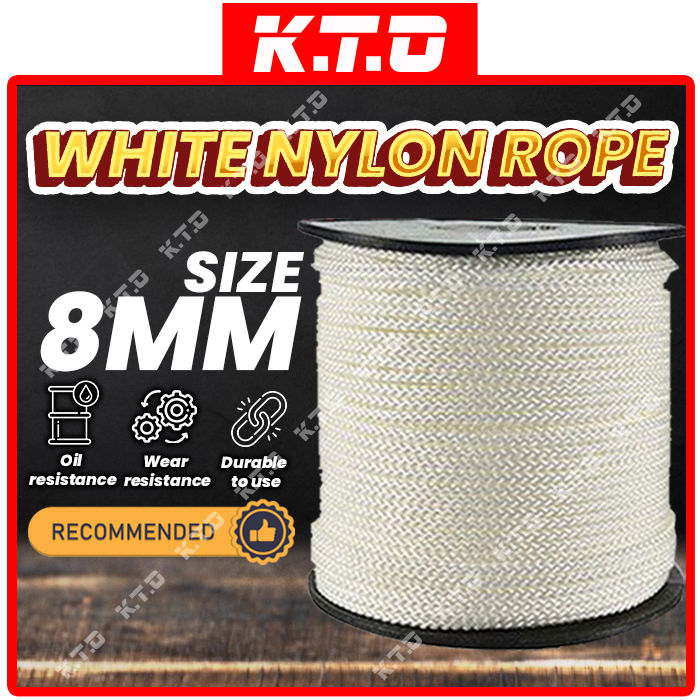 3mm - 12mm White Braided Nylon Rope Roll Polypropylene Engine Starter Rope  / Tali Nilon / 尼龙绳