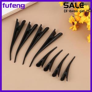 fufeng 4 cái kẹp tóc kim loại dài 12.5cm kẹp tóc mỏ vịt hoa rỗng kẹp tóc phụ kiện tóc kẹp tóc nơ răng vịt Kẹp đầu salon làm tóc kẹp màu đen